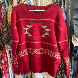 Pendleton Red Pullover Sweater